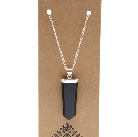 Gemstone Flat Pencil Pendant