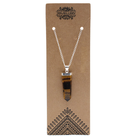 Gemstone Flat Pencil Pendant