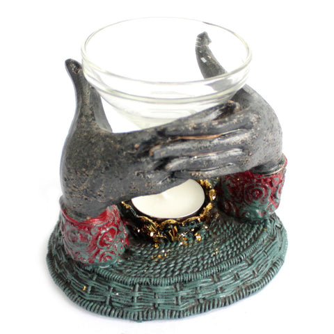 Resin Buddha Offering Hands Oil Burner