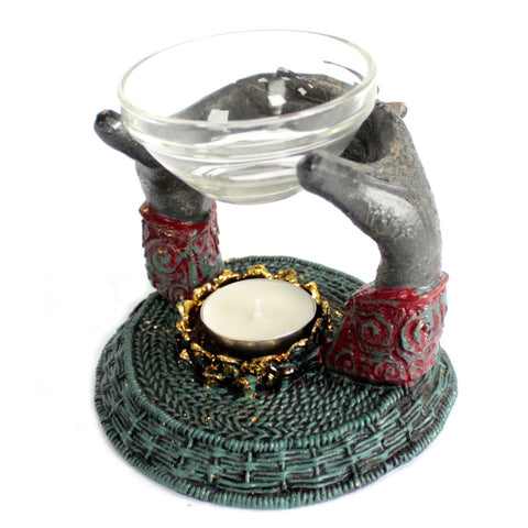 Resin Buddha Offering Hands Oil Burner
