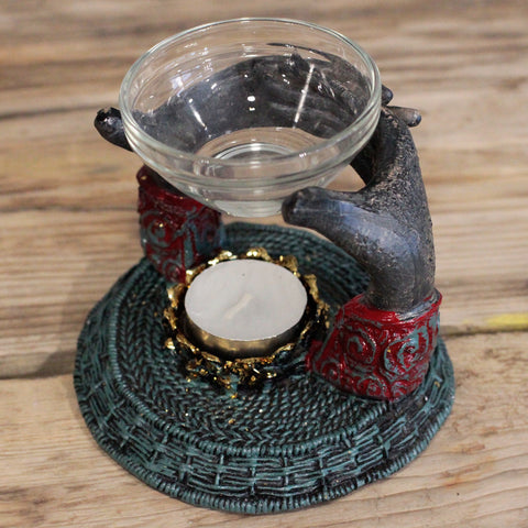 Resin Buddha Offering Hands Oil Burner