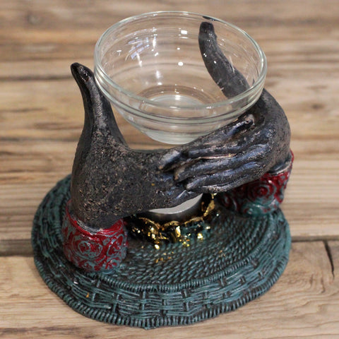 Resin Buddha Offering Hands Oil Burner