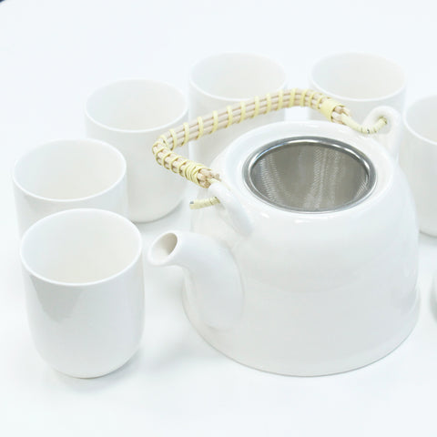 Herbal Teapot Set with 6 Mugs