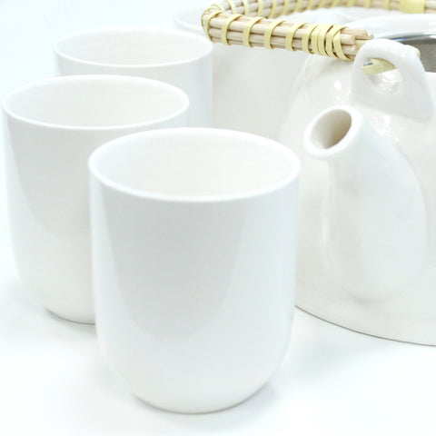 Herbal Teapot Set with 6 Mugs