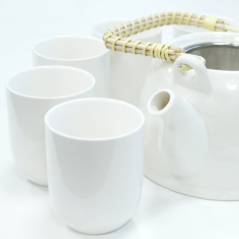 Herbal Teapot Set with 6 Mugs