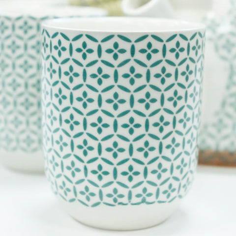 Herbal Teapot Set with 6 Mugs