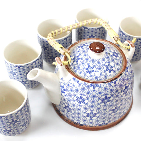 Herbal Teapot Set with 6 Mugs