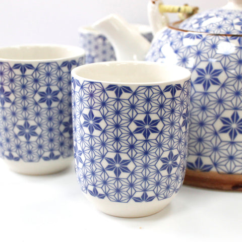 Herbal Teapot Set with 6 Mugs