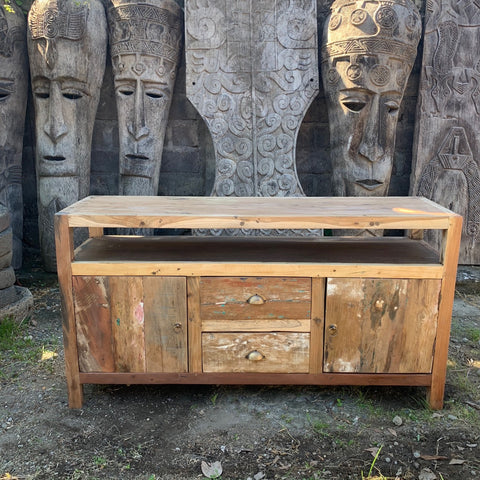 Large TV Stand - Recycled Teak Wood