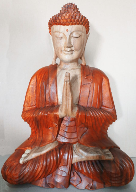 Hand Carved Buddha Statue - Welcome
