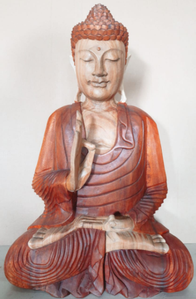 Hand Carved Buddha Statue - Teaching Transmission