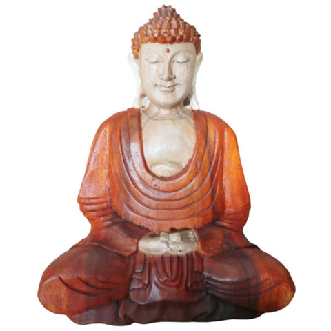 Hand Carved Buddha Statue - Hand Down