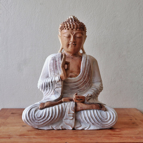 Buddha Statue Whitewash - Teaching Transmission