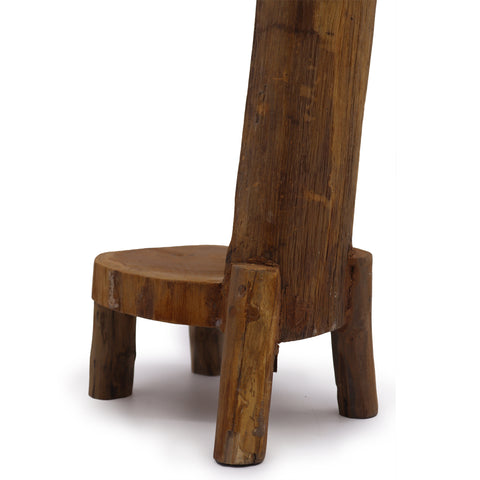 Natural Teak Log Shelve Display 3 Shelves - 100cm