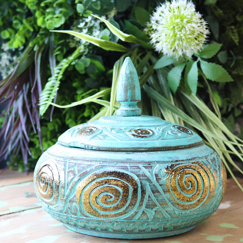 Turkish Wooden Trinket Jars