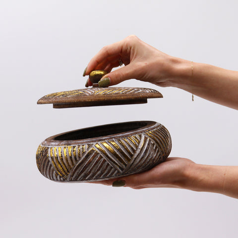 Turkish Wooden Trinket Jars