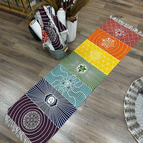 Seven Chakra Yoga Rug - 60x200cm