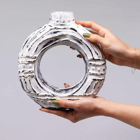Round Donut Shaped Vase