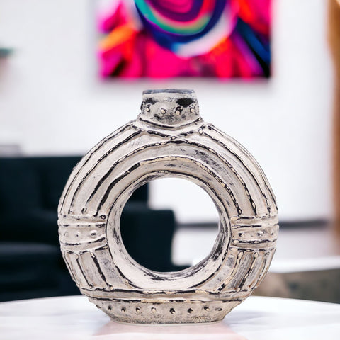 Round Donut Shaped Vase