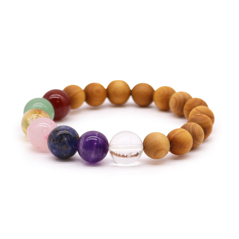 Cedarwood Chakra Crystal Bangles Bracelets