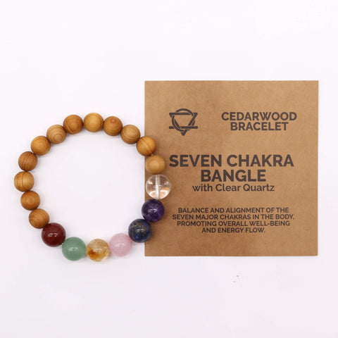 Cedarwood Chakra Crystal Bangles Bracelets