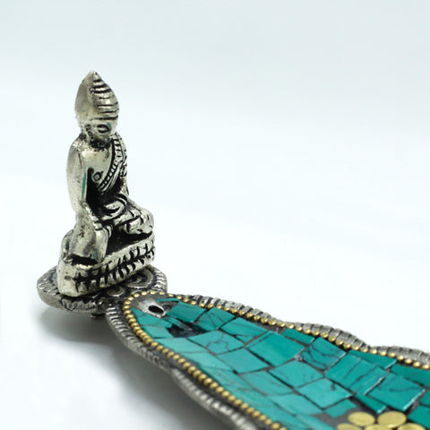 Buddha Long Leaf Tibetan Iron Incense Holder