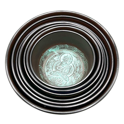 Set of 7 x Large Chakra Singing Bowl Set