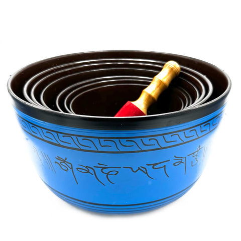 Set of 7 x Large Chakra Singing Bowl Set