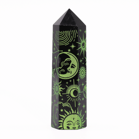 Black Obsidian Crystal Points - Mystic Story