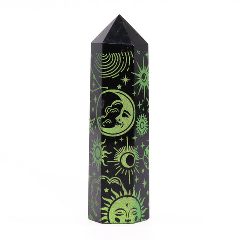 Black Obsidian Crystal Points - Mystic Story