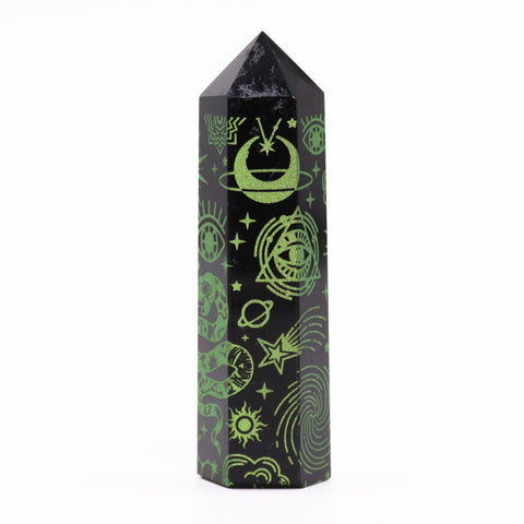 Black Obsidian Crystal Points - Mystic Story