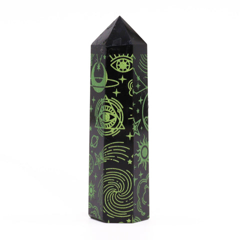 Black Obsidian Crystal Points - Mystic Story