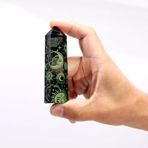 Black Obsidian Crystal Points - Mystic Story