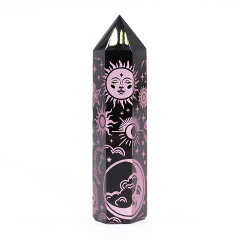 Black Obsidian Crystal Points - Mystic Story