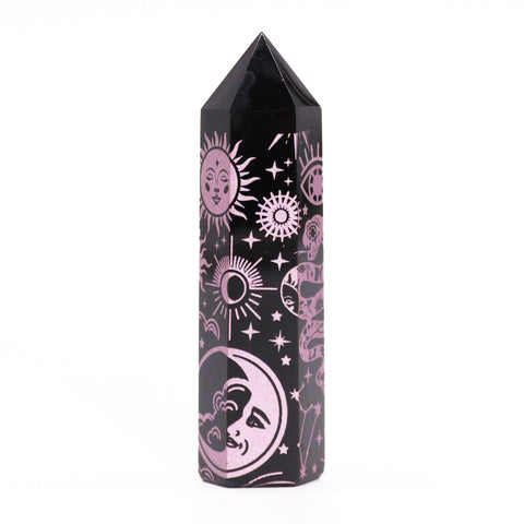 Black Obsidian Crystal Points - Mystic Story