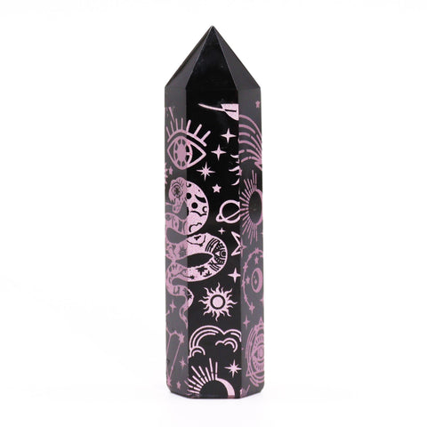Black Obsidian Crystal Points - Mystic Story