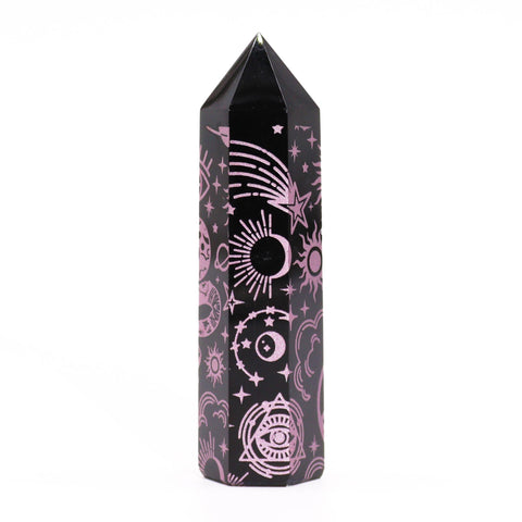 Black Obsidian Crystal Points - Mystic Story