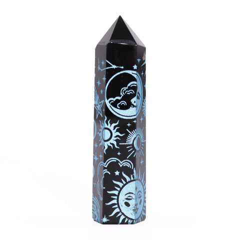 Black Obsidian Crystal Points - Mystic Story