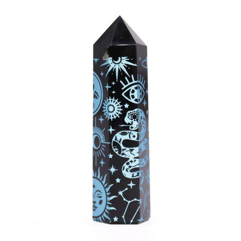 Black Obsidian Crystal Points - Mystic Story