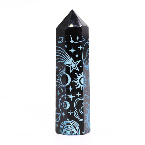 Black Obsidian Crystal Points - Mystic Story
