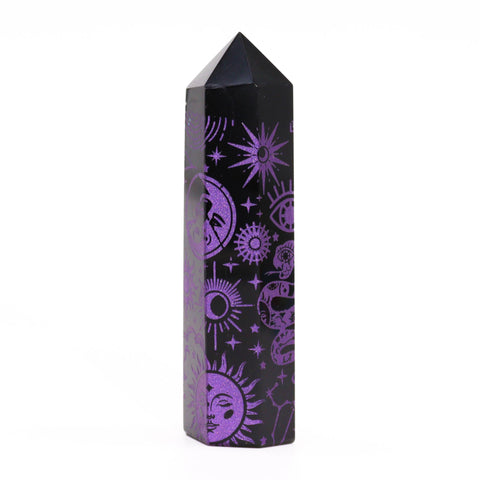 Black Obsidian Crystal Points - Mystic Story