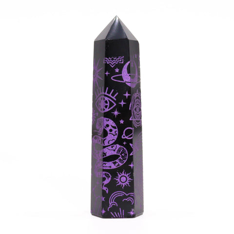 Black Obsidian Crystal Points - Mystic Story