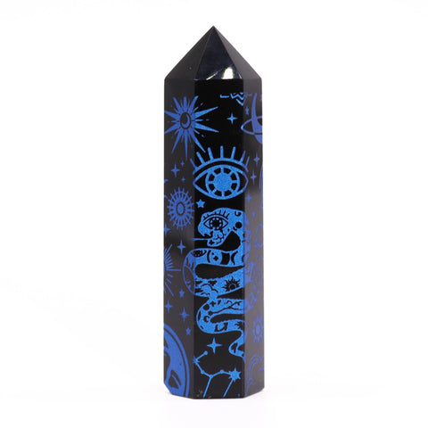 Black Obsidian Crystal Points - Mystic Story
