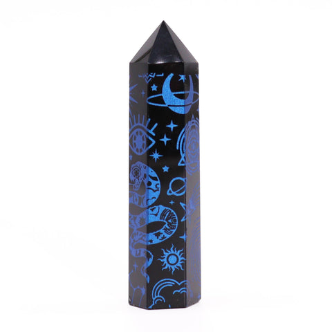 Black Obsidian Crystal Points - Mystic Story