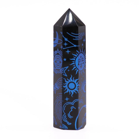 Black Obsidian Crystal Points - Mystic Story
