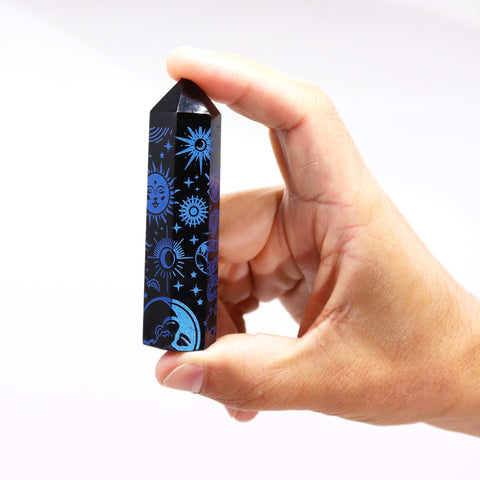 Black Obsidian Crystal Points - Mystic Story
