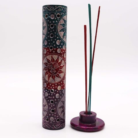 Soapstone Round Tower Incense Holder