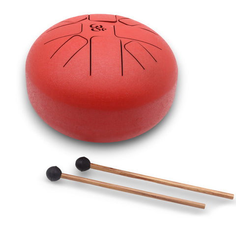 Large Hapi Drum Om Red- 22x18cm