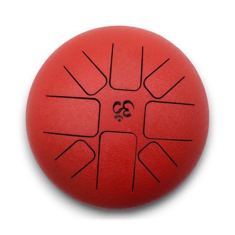 Large Hapi Drum Om Red- 22x18cm
