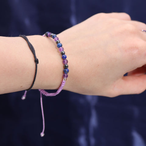 Astrological Zodiac Crystal Candles with Gemstone Bracelet Gift Set